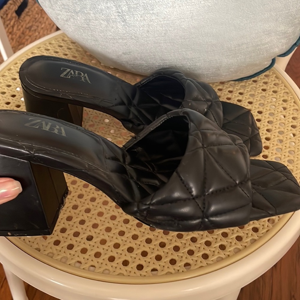 Black Zara Kitten Heels